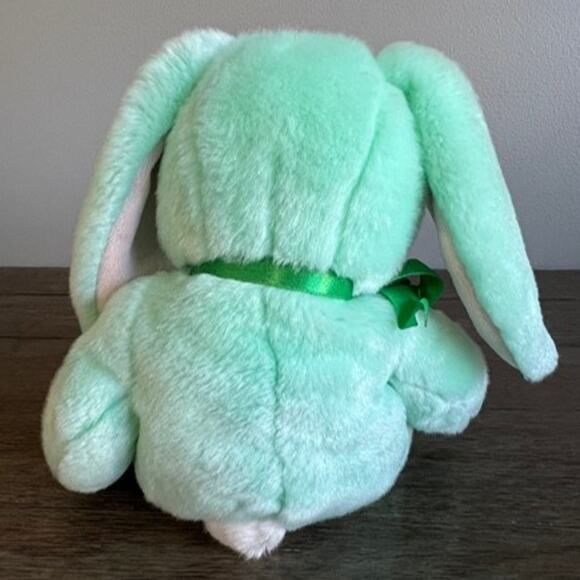 Vintage 1996 Ty‎ Beanie Buddies Hippity the Spring Mint Green Bunny Plush - Picture 3 of 6